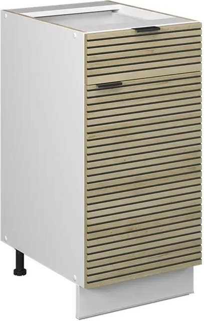 Vicco Küchenschrank Fame-Line Schubladenschrank in Eiche mit weißem Paneel, Breite: 40 cm - Bild 1