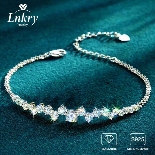 Lnkry Armband, 925 Silber, Moissanit, Damen - Bild 1