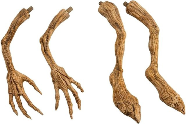 Xingben Four Bewegliche Kürbis Halloween Figur in Braun mit Armen und Beinen als Tischdeko - Bild 1