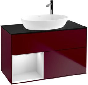 V&B Waschtischunterschrank Finion 100 Wandbeleuchtung in Weiß lackiert B/T/H: 100 x 50,1 x 50,1 cm - Bild 1