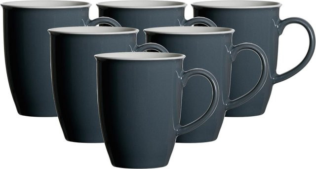 Ritzenhoff & Breker Kaffeebecher Doppio aus Porzellan, Grau, 6er Set, 320 ml pro Becher - Bild 1