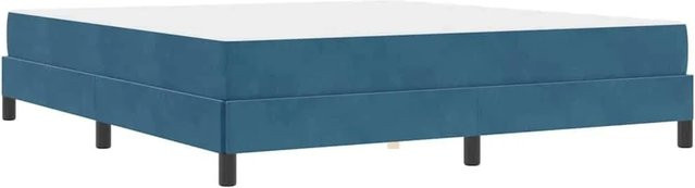 vidaXL Boxspringbett mit Matratze in Dunkelblau aus Stoff mit Taschenfederkern B/T: 180 x 200 cm - Bild 1
