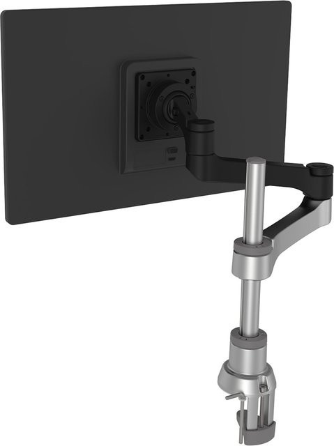 R-Go Zepher Monitorhalterung verstellbarer Einzelmonitorarm in Schwarz und Silber mit 75x75 VESA-Standard und bis zu 8 kg Tragkraft - Bild 1