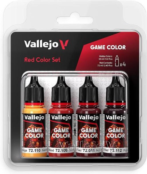 Vallejo Farb-Set Rot, Nachfüllpack, 4 x 18 ml - Bild 1