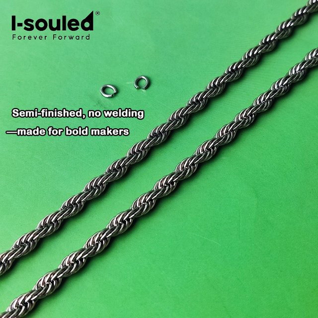 i-souled Drehkette Titan, Silber, 3mm, Unisex - Bild 1
