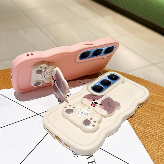 Wellenförmige Silikon Schutzhülle für Infinix Note 60i Note 50S Note 40 Pro in Pink - Bild 1