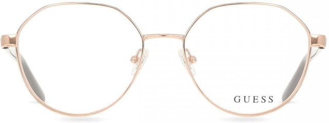 Guess GU50124 Korrektionsbrille, Vollrand, Rund, Metall, Gold, Grey, Damen - Bild 1