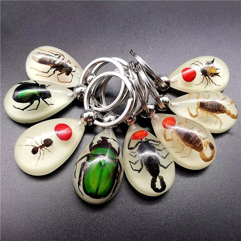 FloraSert Schlüsselanhänger Insekten, Epoxidharz, 6er-Set, Unisex - Bild 3