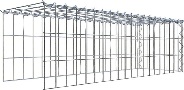 Gabiona Gabione-Anbaukorb Typ 4 aus Stahl in Silbergrau, B/T/H: 100 x 30 x 30 cm, Maschenweite 5 x 10 cm - Bild 1