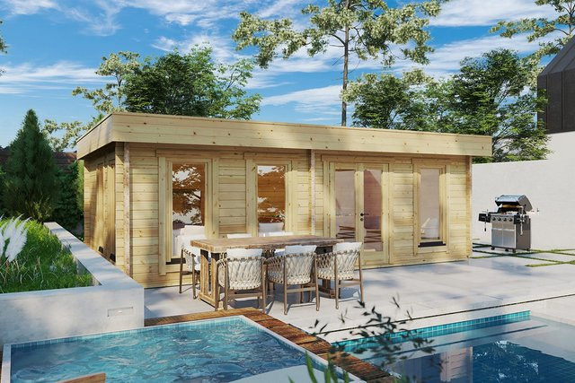 Gartenhaus Hansa E aus Holz mit 28 m² Grundfläche und Isolierung - Bild 1