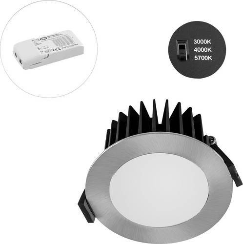 EVN L44D101325 LED-Einbauleuchte Chrom, 10W, dimmbar, rund - Bild 1