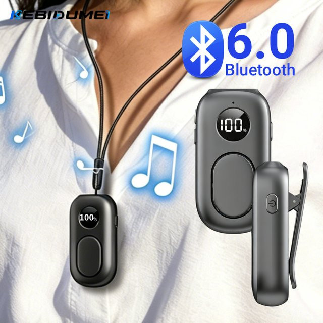 KEBIDUMEI Bluetooth 6.0 Audio-Empfänger mit 3,5-mm-Klinkenanschluss und Mikrofonunterstützung in Schwarz - Bild 1