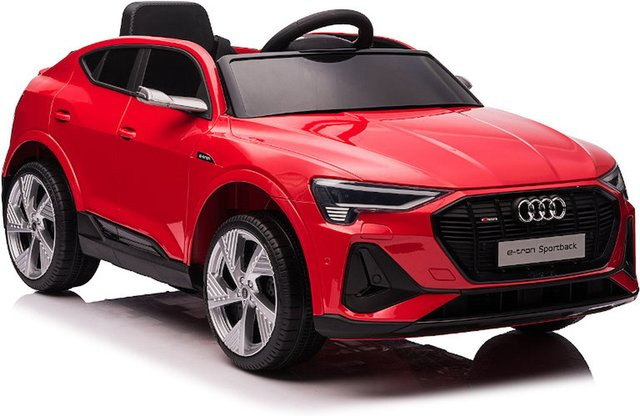 TPFLiving Audi E-Tron Elektro-Kinderauto, rot, mit Ledersitz und Sicherheitsgurt - Bild 1