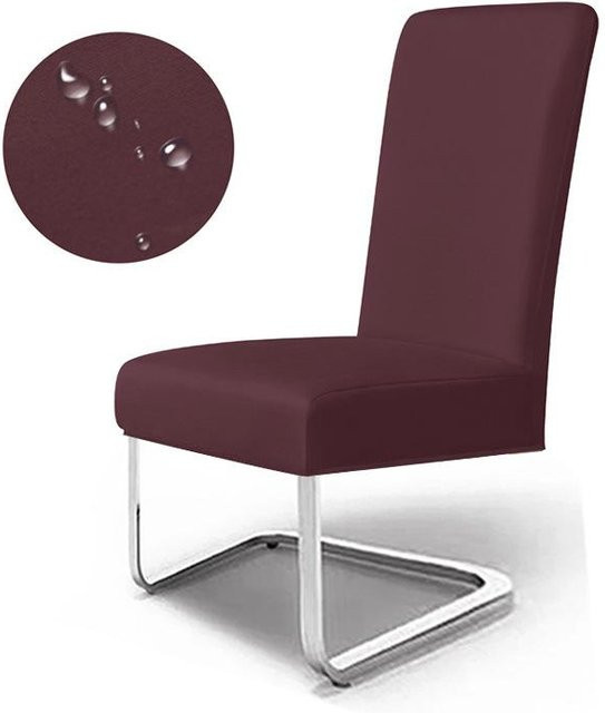 Wasserabweisender Stuhlbezug von Yiran Furniture in Kaffeebraun, Staubdichter Esszimmerstuhl-Bezug aus Polyester für Zuhause und Hotel, B/T/H: 21 x 19 x 1 cm - Bild 1