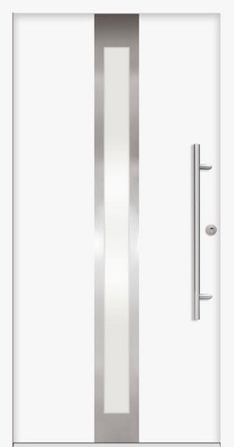 Splendoor Sicherheitshaustür RHODOS Prime RC2 aus Aluminium in Weiß mit Glaseinsatz, Höhe: 210,0 cm, Breite: 110,0 cm, Tiefe: 7,0 cm - Bild 1