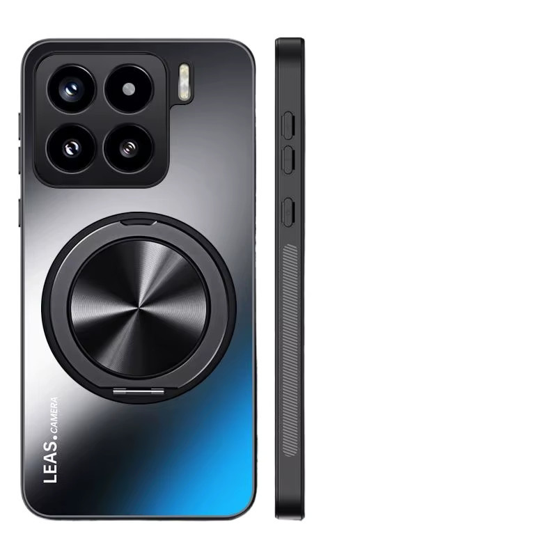 Magnetische Schutzhülle mit Ring und Standfunktion für Xiaomi Mi 15T Pro, Mi 15T, 14T Pro und Mi15 Ultra in Schwarz und Silber - Bild 3