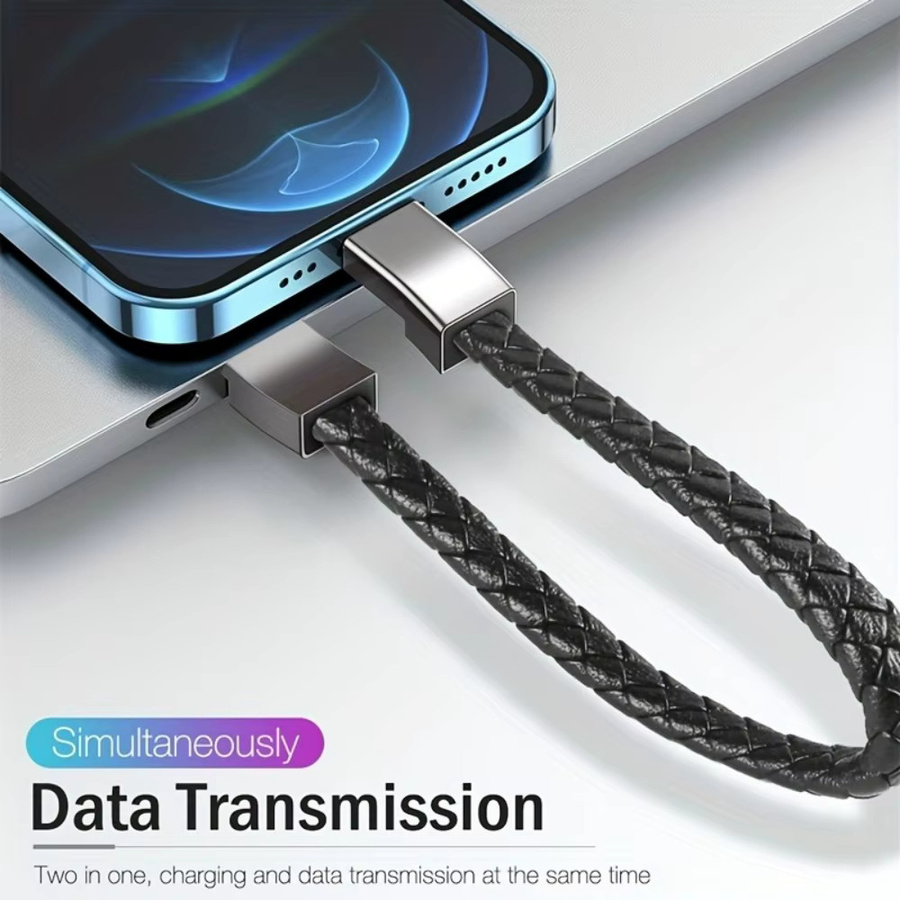 USB-C zu USB-C Schnellladekabel mit 60W PD Leistung für iPhone 16 15 Samsung Xiaomi Schwarz - Bild 5