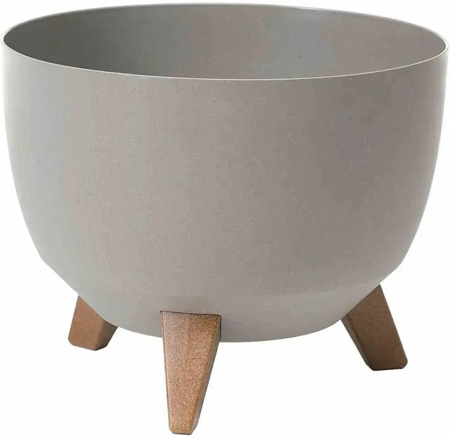 Siena Garden Pflanzgefäß Oslo Grau aus Polypropylen Durchmesser: 29 cm, Höhe: 23 cm - Bild 1