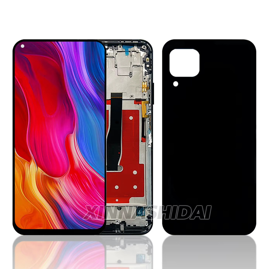 Huawei P40 Lite LCD-Touchscreen-Digitizer-Baugruppe mit Rahmen in Schwarz, 6,4 Zoll Display-Ersatz - Bild 1