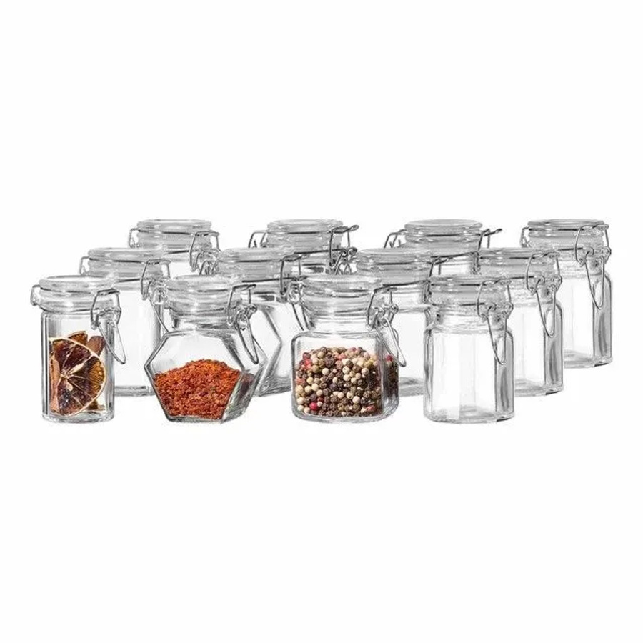 Ritzenhoff & Breker Spicy Vorratsgläser-Set 12-teilig aus Glas in Transparent mit Silikon-Clamp und auslaufsicherer Verschlussfunktion - Bild 2