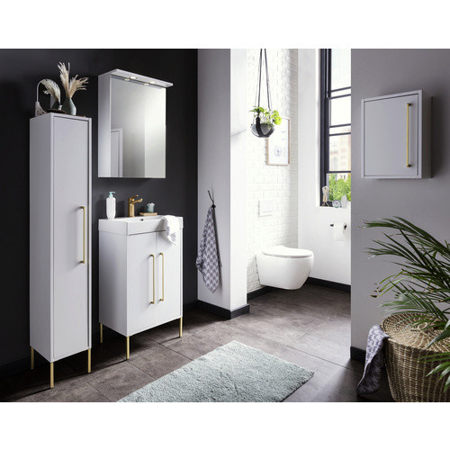 Schildmeyer Highboard Sarah in Weiss mit Soft-Close-Türen und Regalböden, Breite: 25 cm, Höhe: 154,7 cm, Tiefe: 30 cm - Bild 2
