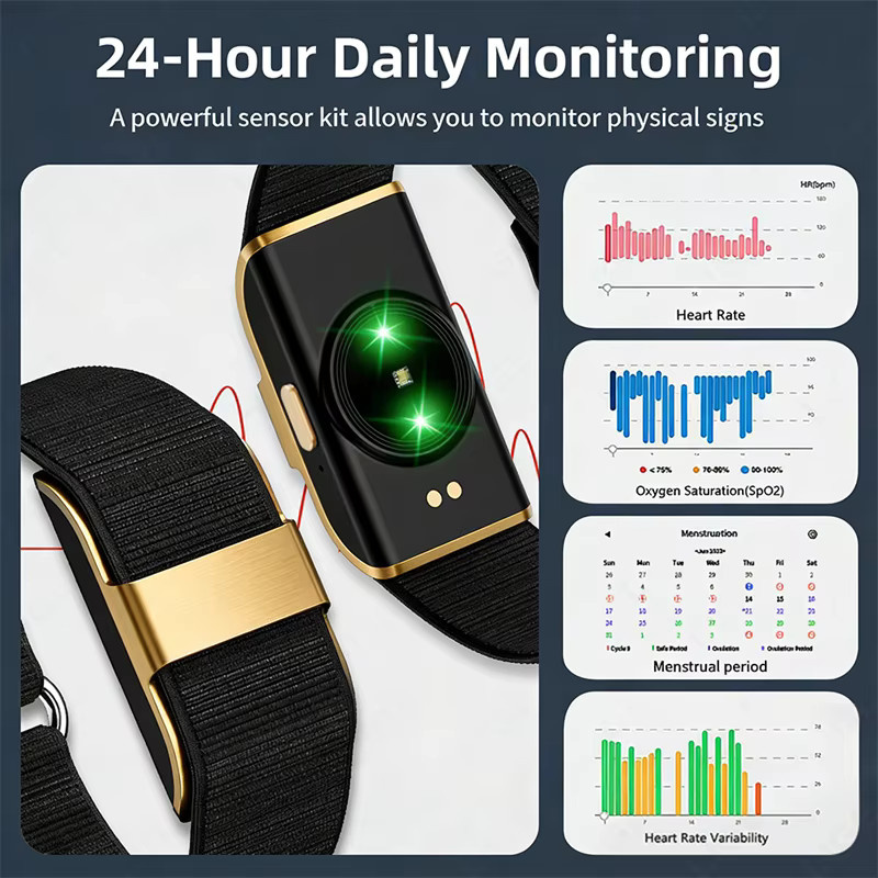 LIGE Fitness-Tracker Smartwatch mit Herzfrequenzmessung, Schlafmonitor und Schrittzähler, wasserdichtes Sportarmband für Männer und Frauen in Schwarz und Gold - Bild 2