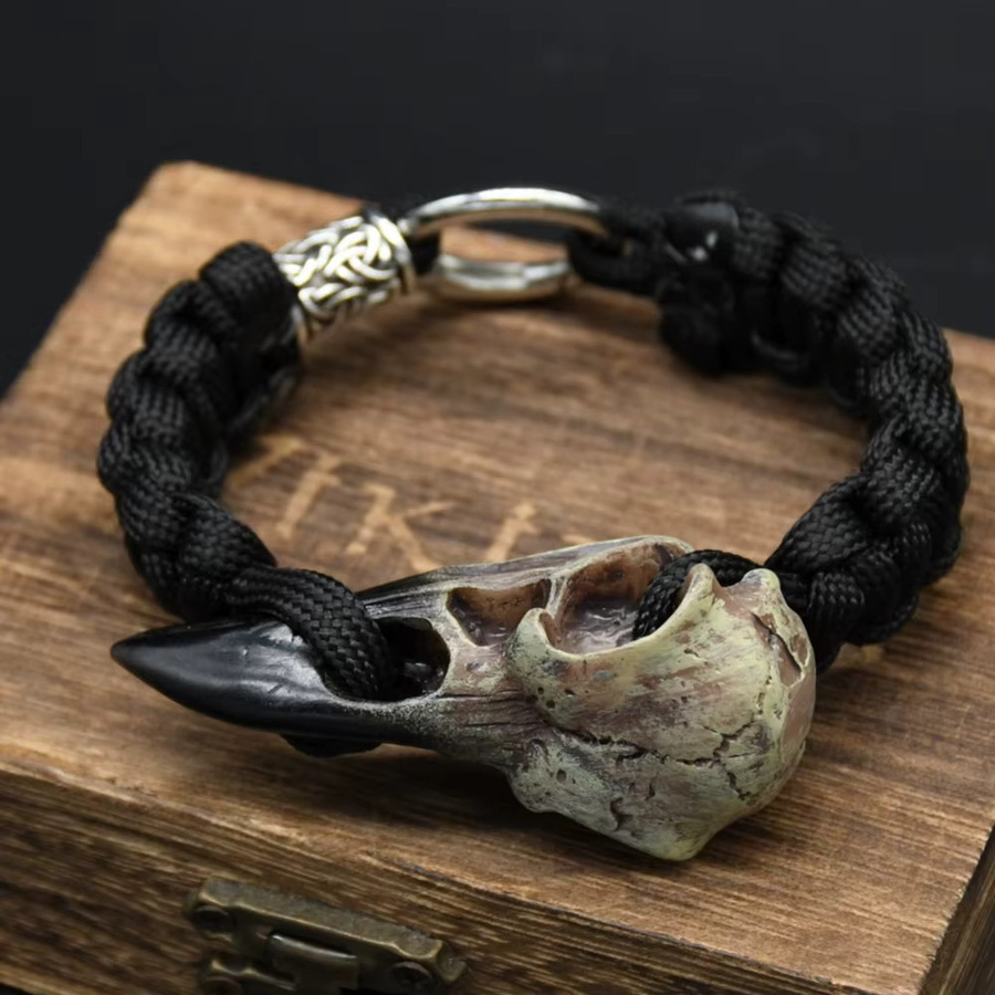 Armband Paracord Seil, Edelstahl, Schwarz, Unisex - Bild 2