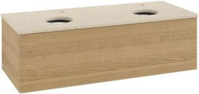 Villeroy & Boch Waschtischunterschrank Antao mit Frontstruktur und Beleuchtung in Honig Eiche, B/T/H: 120 x 50 x 36 cm - Bild 1