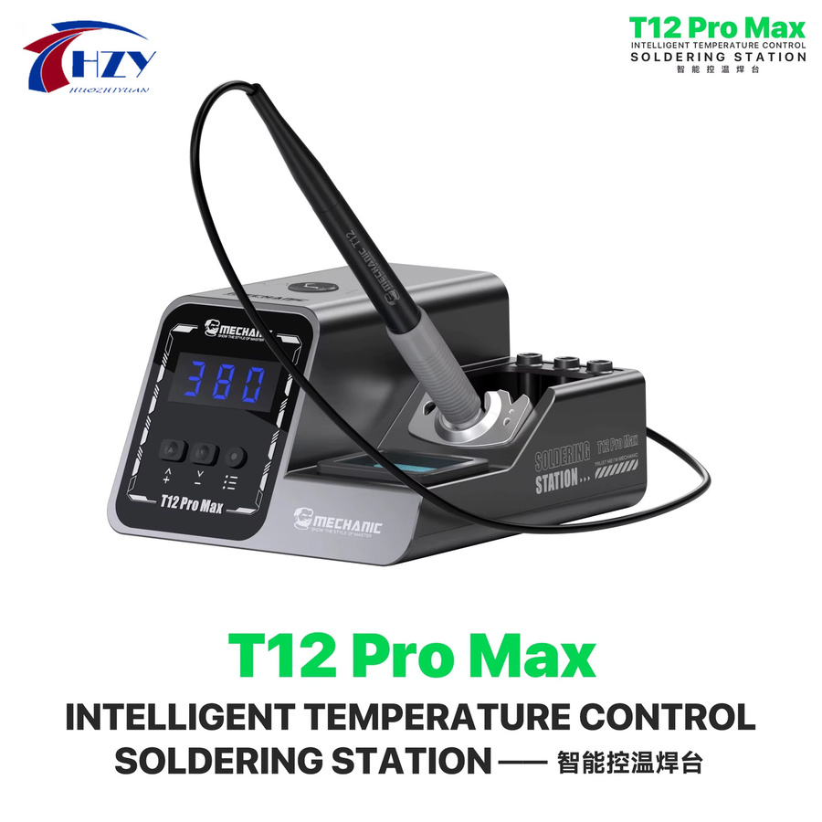 MECHANIC T12 Pro Max Lötstation 160W mit PID-Steuerung und 4s Schnellheizung in Schwarz - Bild 2