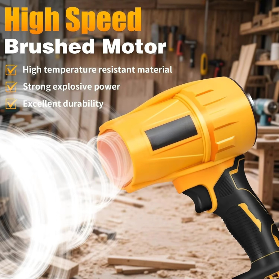 DEWALT Elektrischer kabelloser Laubbläser für 20V Akku in Gelb, Hochgeschwindigkeits-Staubgebläse und tragbarer Jet-Lüfter zur Terrassenreinigung - Bild 6