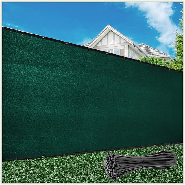 Green Fence Sichtschutzscheibe aus Polyester in Grün, Balkonabdeckung mit Bindungen und Ösen, B/H: 300 x 90 cm - Bild 1