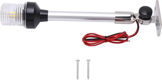 Fishine 12 Zoll LED Rundumleuchte für Marine und Boot, 360 Grad Navigation, IP66 wasserdicht, klappbar, grau - Bild 1