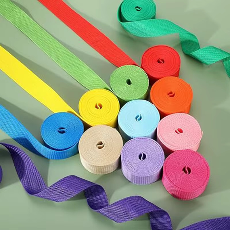 Meetee Polypropylen Gurtband aus Nylon für Riemen und Taschen, 10m Länge, Dicke: 1,1mm, Farben: Blau und Mehrfarbig - Bild 3