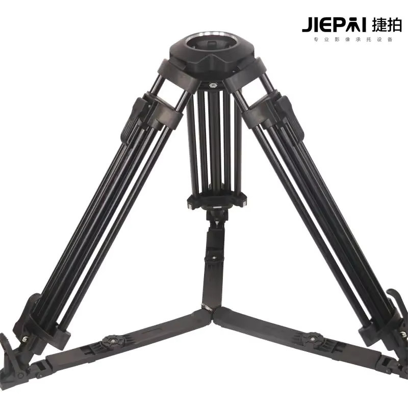 Jiepai V12T PRO Carbon-Videokamerastativ mit Fluid-Getriebekopf und 100mm Schale in Schwarz, Traglast 12kg - Bild 4