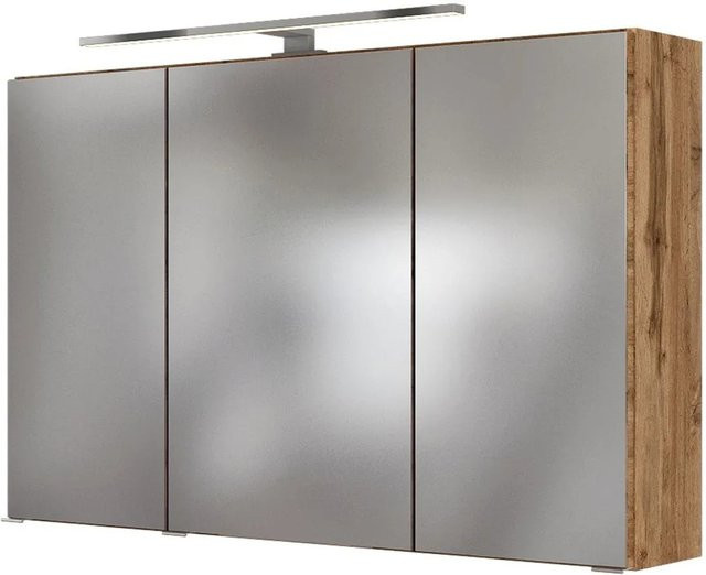 Held Möbel 3D-Spiegelschrank Bari in Wotaneiche, Breite: 100 cm - Bild 1
