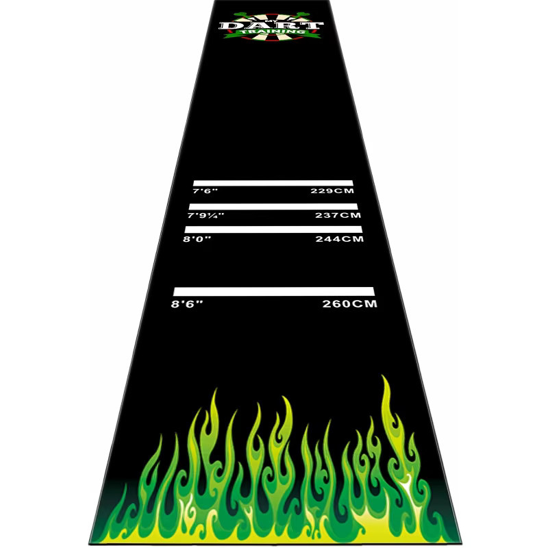 VIKAMA Dart-Trainingsmatte mit Messlinie, rutschfest und verschleißfest, Schwarz, Länge: 300 cm - Bild 2