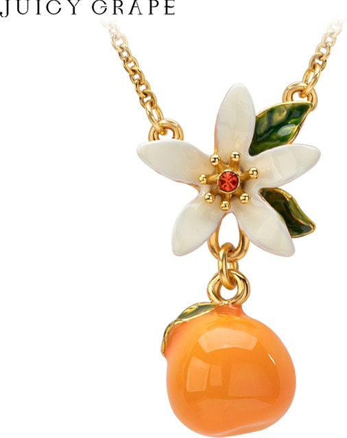 Juicy Grape Halskette, 18 Karat vergoldet, Orange Gardenia, Damen - Bild 1