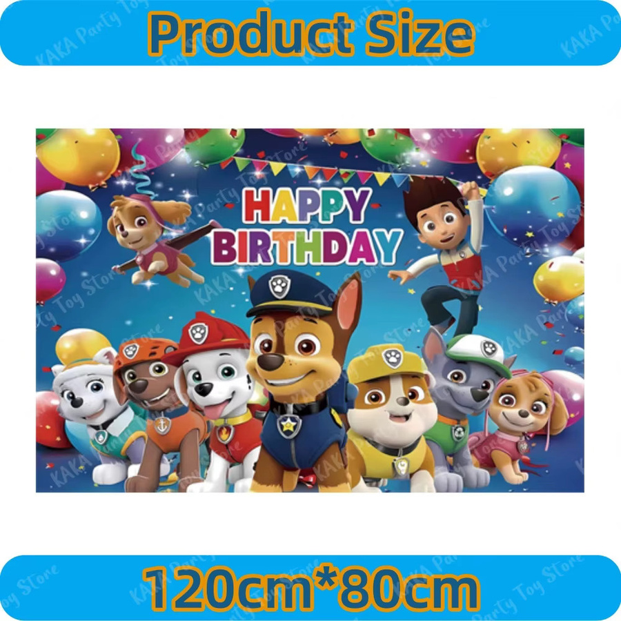 66-teiliges Paw Patrol Geburtstagsdekorations-Set mit Luftballons, Banner, Hintergrund und Tischdecke in Mehrfarbig für Kinderpartys - Bild 5