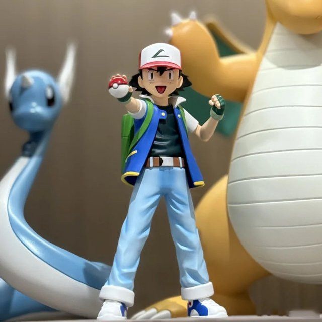Bandai Pokemon Ash Ketchum Anime Figur aus PVC, Multicolor, Höhe: 13 cm - Bild 1