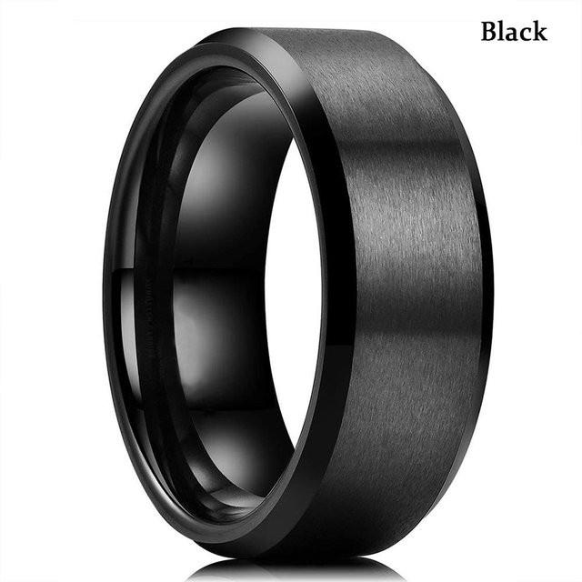 YIRAN Ring Edelstahl, Schwarz, Herren - Bild 1