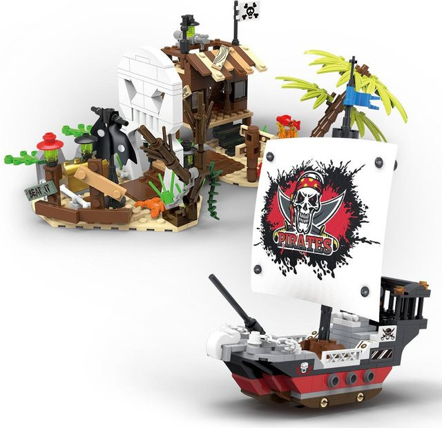 Wucifang Bags Piratenschiff Bausatz, 578 Teile, ab 6 Jahren - Bild 1