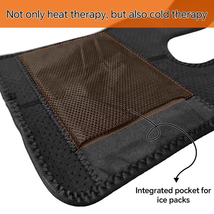 Elektrisch beheizte Kniebandage, Schwarz, Unisex - Bild 4