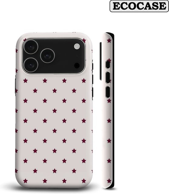 Magnetische Handyhülle Potdemiel mit Sternenmuster in Rot für iPhone 17 16 15 14 13 Pro Max Plus – Robuste Einzel- und Doppelschicht-Schutzhülle - Bild 1
