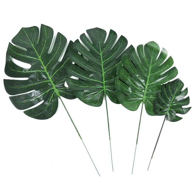 ZQNYCY Künstliche Monstera-Blätter aus Seide in Grün für deine Dekoration - Bild 3