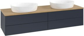 V&B Waschtischunterschrank Antao ohne Frontstruktur in Eiche Honigbraun lackiert B: 160 cm, T: 50 cm - Bild 1