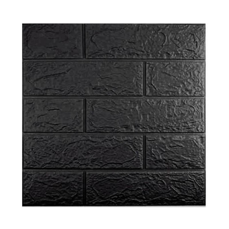 Meterk 3D-Wandaufkleber Tapete aus XPE-Schaumstoff, schwarz, wasserfest und selbstklebend, 10 Stück, B: 35 cm, H: 38 cm - Bild 5