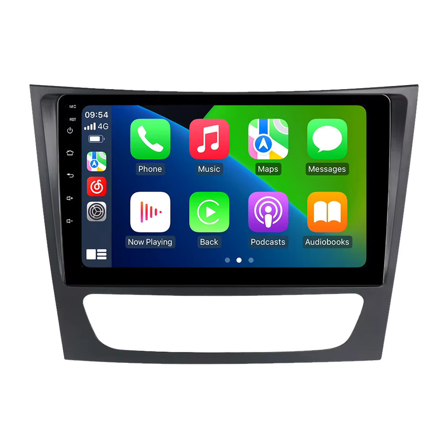 MEKEDE Android Auto und CarPlay Autoradio-Bildschirm für Mercedes Benz E-Klasse W211 und W219, Schwarz - Bild 6