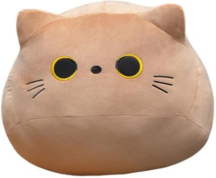 Funnny Toys Plüschkätzchen Kissen in Braun, weiches Katzen-Stofftier für Kinder, Höhe: 30 cm - Bild 1