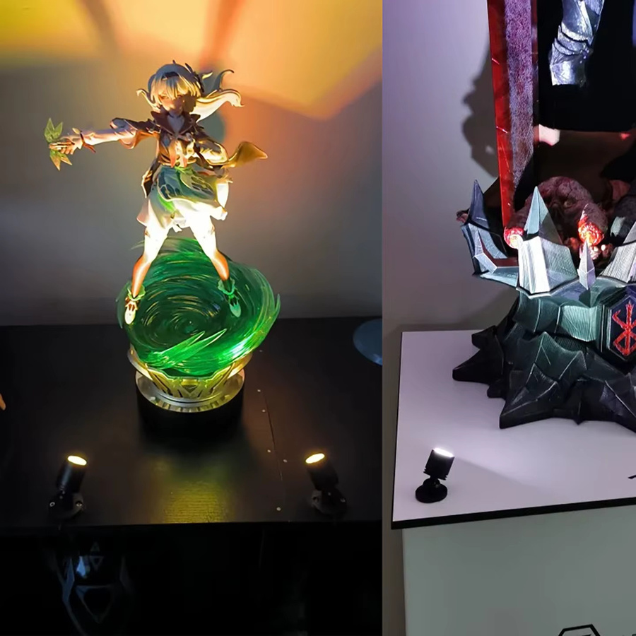 Ohlite RGB LED Mini-Deckenspot USB 5V dimmbar in Schwarz für Vitrinenbeleuchtung und Schmucklampen - Bild 3