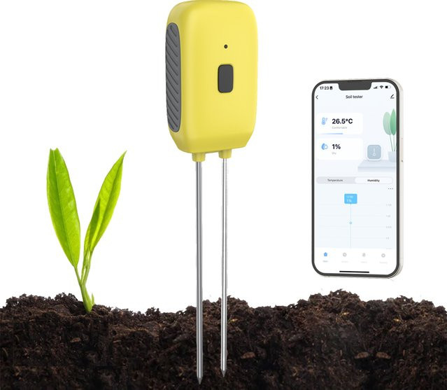 Tuya Smart Bluetooth Boden-Temperatur- und Feuchtigkeitssensor für Gartenautomatisierung und Bewässerung, wasserdichtes Thermo-Hygrometer - Bild 1